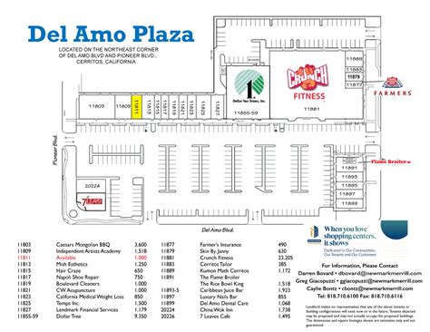 mall del amo|del amo mall store map.